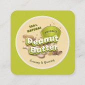 Carte De Visite Carré Beurre d'arachide tendance logo professionnel mign (Devant)