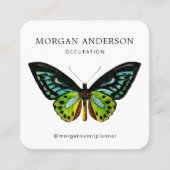 Carte De Visite Carré Beurre minimal de code QR (Devant)