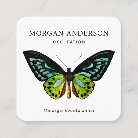 Carte De Visite Carré Beurre minimal de code QR (Devant)