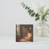 Carte De Visite Carré Bibliothèque (Debout devant)