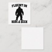 Carte De Visite Carré Bigfoot Drôle - Courant en Cache-Cache (Devant / Derrière)
