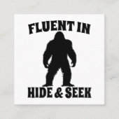 Carte De Visite Carré Bigfoot Drôle - Courant en Cache-Cache (Devant)