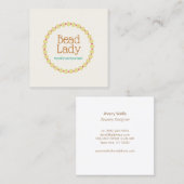 Carte De Visite Carré Bijouterie, bijouterie perlée (Devant / Derrière)