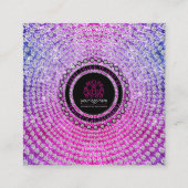 Carte De Visite Carré Bijoux à billes Glitz Glam Diamant de luxe (Dos)