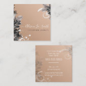 Carte De Visite Carré Bijoux artisanaux (Devant / Derrière)