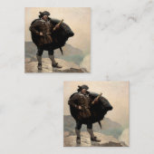 Carte De Visite Carré Billy Bones, île au trésor par N. C. Wyeth (Devant / Derrière)