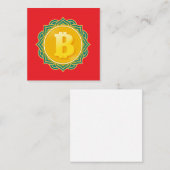 CARTE DE VISITE CARRÉ BITCOIN (Devant / Derrière)