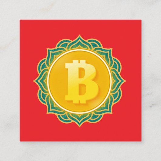 CARTE DE VISITE CARRÉ BITCOIN (Devant)