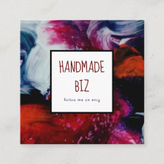 Carte de visite Carré Biz fait main