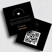 Carte De Visite Carré Black Google Commentaires Custom Business Logo Cod