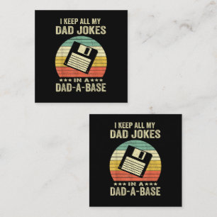 Carte De Visite Carré Blagues drôles de papa pour hommes dans dad-a-Base