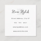 Carte de visite carré blanc brillant (Dos)