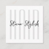 Carte de visite carré blanc brillant (Devant)