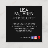 Carte de visite Carré blanc circulaire du logo per (Dos)