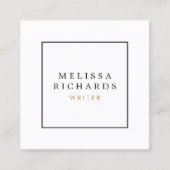 Carte De Visite Carré Blanc classique simple (Devant)