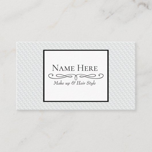 Carte De Visite Carré blanc en relief (Devant)