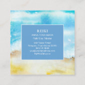 Carte De Visite Carré *~* Blanc Lacey Mandala Beach Océan (Dos)