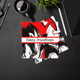 Carte De Visite Carré Blanc Noir Dans Les Arbres