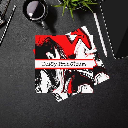 Carte De Visite Carré Blanc Noir Dans Les Arbres