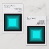 Carte De Visite Carré Blé - Noir à Cyan (Devant / Derrière)