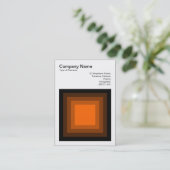 Carte De Visite Carré Blé - Noir à orange (Debout devant)