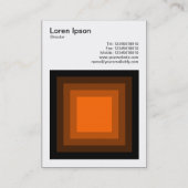 Carte De Visite Carré Blé - Noir à orange (Dos)