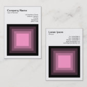 Carte De Visite Carré Blé - Noir à Rose (Devant / Derrière)