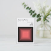 Carte De Visite Carré Blé - Noir à rose tropicale (Debout devant)