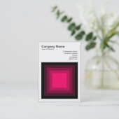 Carte De Visite Carré Blé - Noir à Rouge Néon (Debout devant)