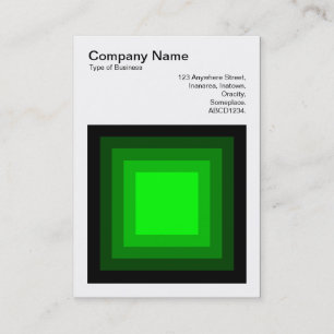 Carte De Visite Carré Blé - Noir à Vert