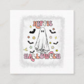 Carte De Visite Carré Bleached Retro Hippie Halloween Ghost Boo Spooky H (Devant)