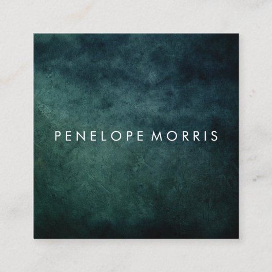 Carte De Visite Carré Bleu Abstrait Beauty Stylist (Devant)