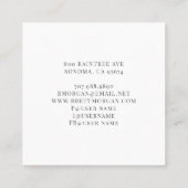 Carte De Visite Carré Bleu Agate Parties scintillant argent clous Carré  (Dos)