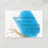 Carte de visite Carré Bleu et Or (Devant)