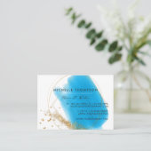 Carte de visite Carré Bleu et Or (Debout devant)