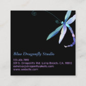 Carte De Visite Carré Bleu pourpre (Dos)