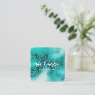 Carte De Visite Carré Bleu rhapsodie des couleurs