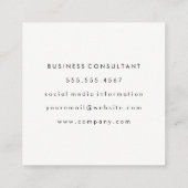 Carte De Visite Carré Bleu rouge Deux tons avec bordure blanche (Dos)