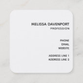 Carte De Visite Carré Bleu rouge Vert Abstrait épais peinture texturée (Dos)