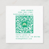 Carte De Visite Carré Blobby Character Logo | Fun Mascot with QR code (Dos)