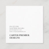 Carte De Visite Carré Bloc de couleur | Art Abstrait | Concepteur intéri (Dos)