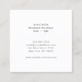 Carte De Visite Carré Blocs bébé Monogramme Babysitter Vert/Bleu (Dos)