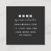 Carte De Visite Carré Blogger de beauté Celtic Main Holding Flower Magic (Dos)