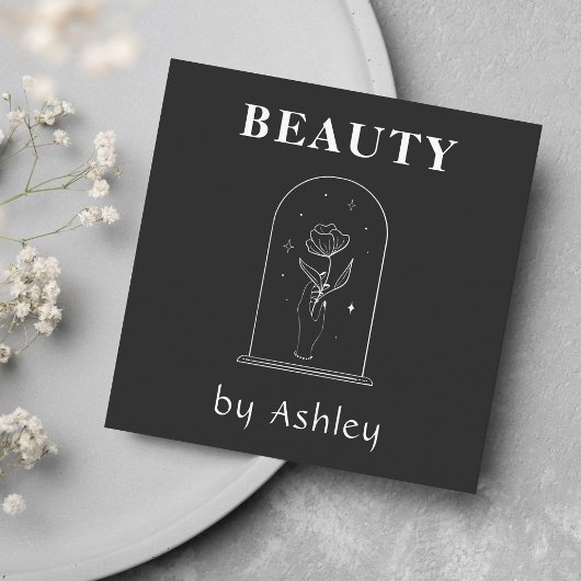 Carte De Visite Carré Blogger de beauté Celtic Main Holding Flower Magic