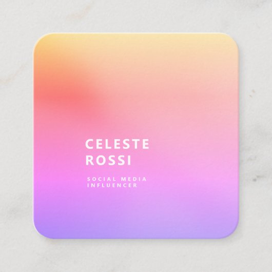 Carte De Visite Carré Blogueur sur la mode célébrité du web sur Instagra (Devant)