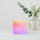 Carte De Visite Carré Blogueur sur la mode célébrité du web sur Instagra (Debout devant)