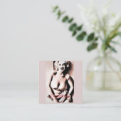 Carte De Visite Carré Blonde vintage Thunder_Cove (Debout devant)