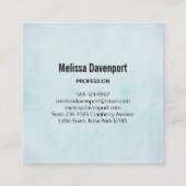 Carte De Visite Carré Blue Dreamcatcher Design Boho élégant (Dos)