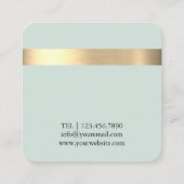 Carte De Visite Carré Blue Gold Foil Rustique Faux Jésus Christ Pasteur (Dos)