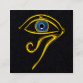 Carte De Visite Carré BLUE TALISMAN HORUS OEIL Divinité Papier noir (Dos)